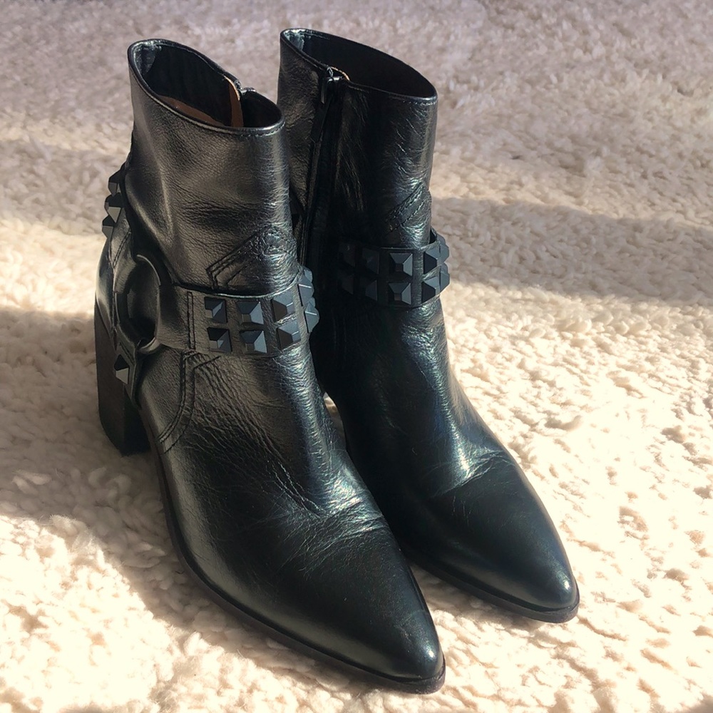 Frye Flynn studded harness ankle boot